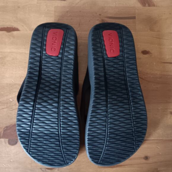 Vionic 44 Wave‎ Black Toe Post Sandals Women’s US Size 8 - Picture 8 of 10